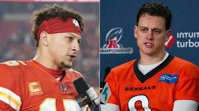 Chiefs quarterback Patrick Mahomes and Bengals quarterback Joe Burrow.
